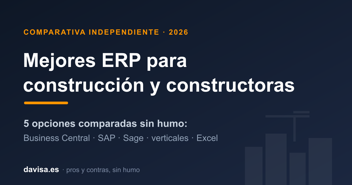 Mejores ERP para construcción y constructoras 2026: comparativa