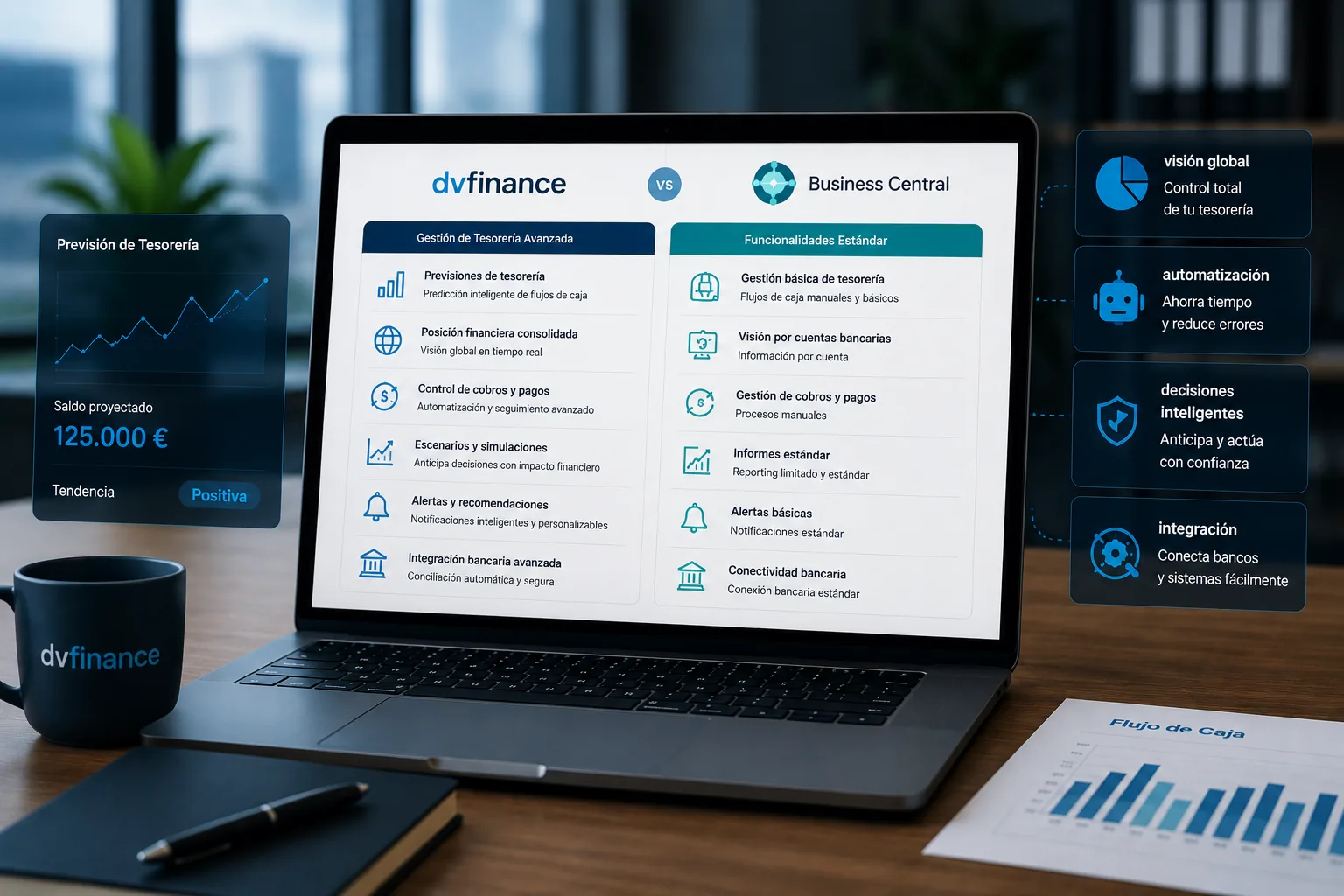 Qué aporta dvfinance frente a Business Central estándar