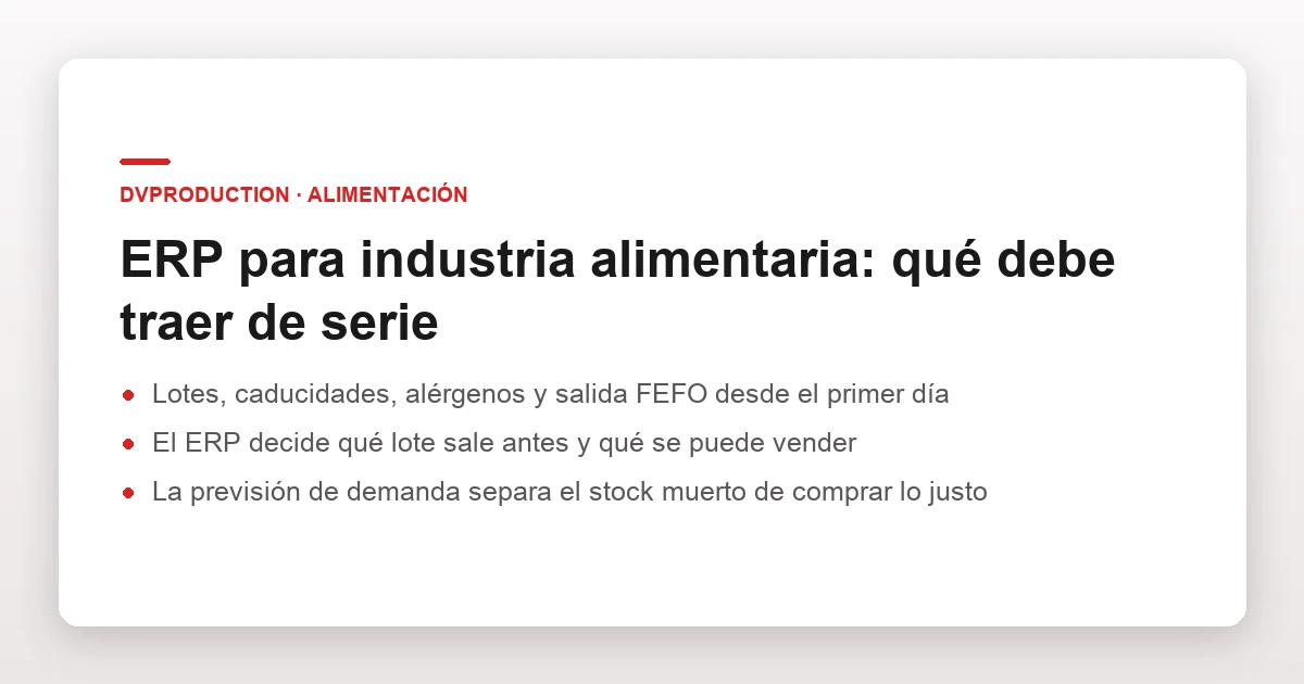ERP para Industria Alimentaria