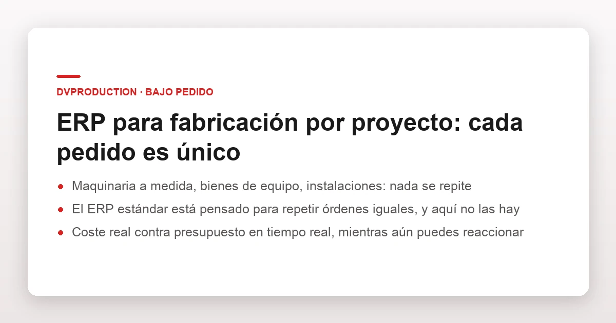 ERP para Fabricación por Proyecto