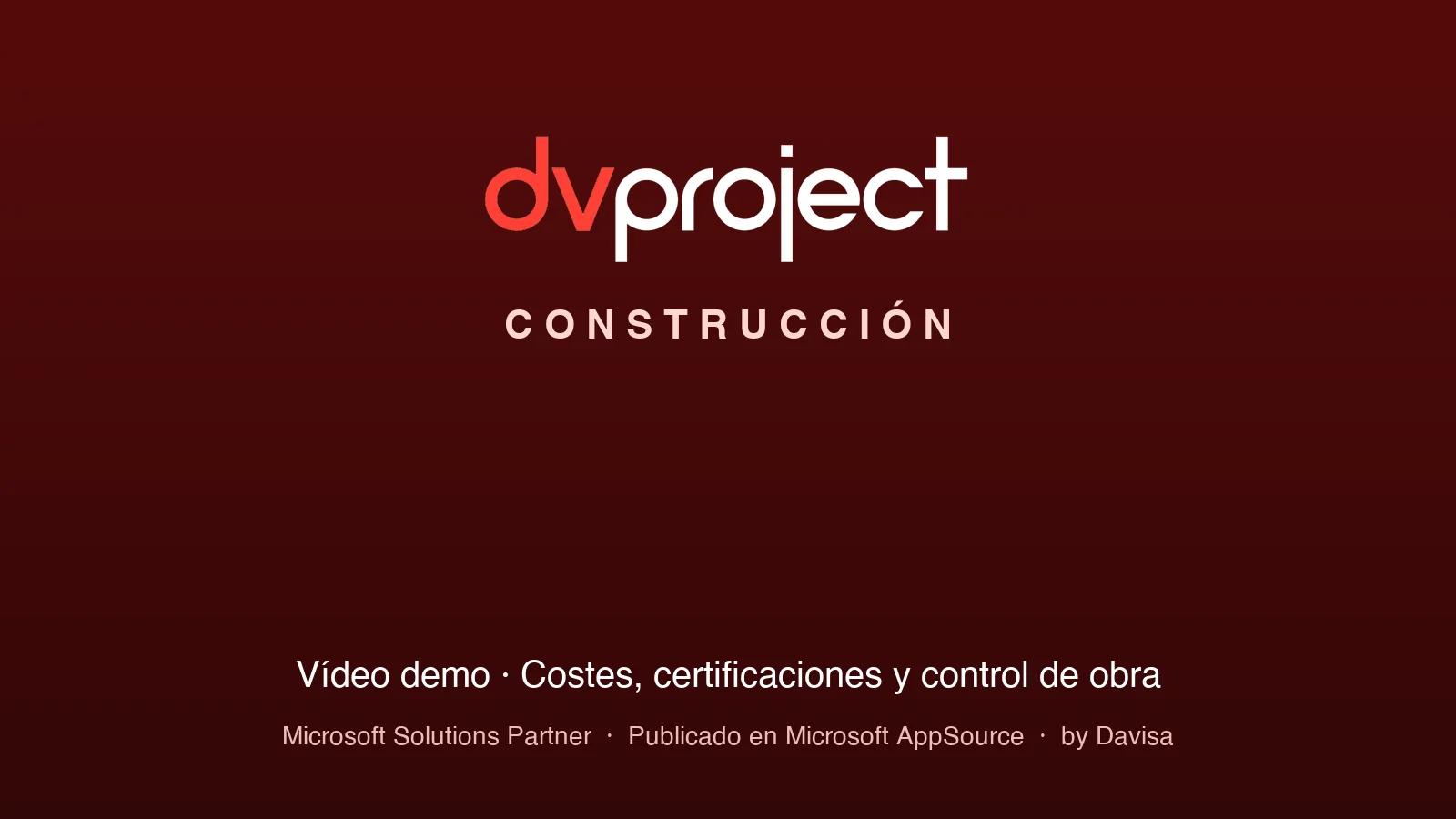 Vídeo demo dvproject promoción + construcción · Construction