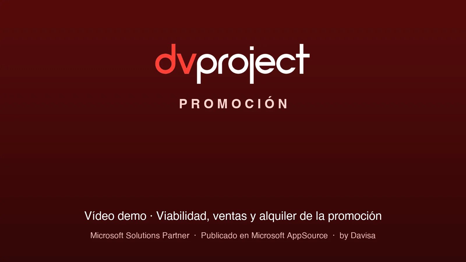 Vídeo demo dvproject promoción + construcción · Development