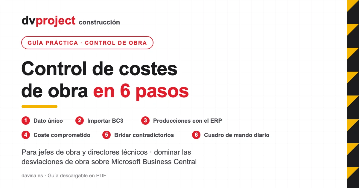 Control de costes de obra en 6 pasos: guía para dominar las desviaciones