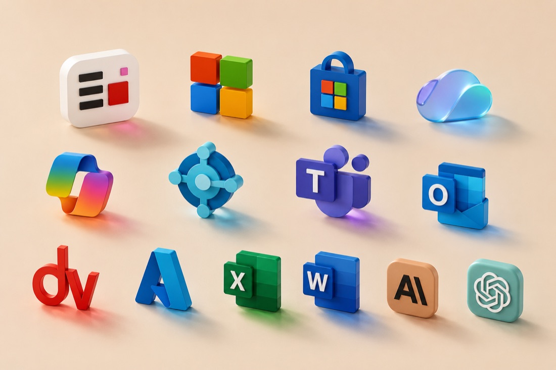 Ecosistema Microsoft 365 y extensiones Davisa: Business Central, Azure, AppSource, Excel, Word, Outlook, Teams e IA