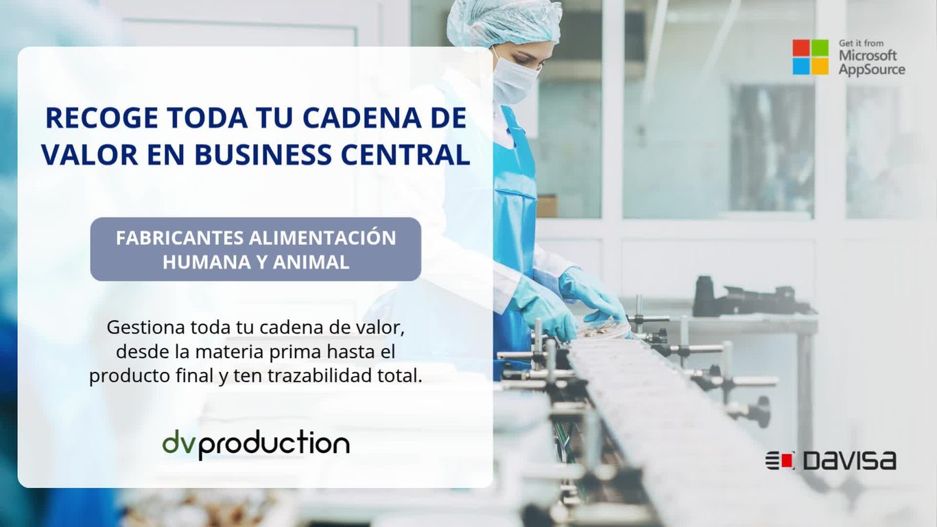 Webinar de Davisa en vídeo: control de planta y ERP de fabricación en Business Central — demo sobre Microsoft Dynamics 365 Business Central